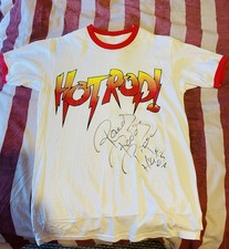 WWF WWE “Rowdy” Roddy Piper Hot Rode T-shirt Signed