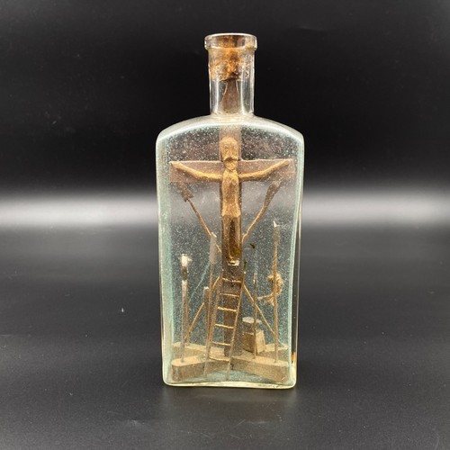 Crucifix bottle c1900 - bottle, in