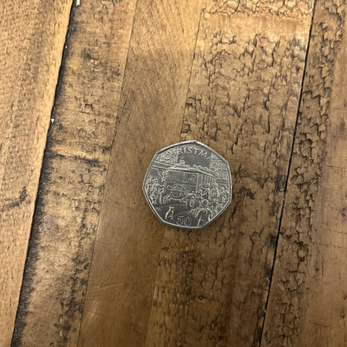 1987 50p coin christmas - 50p,