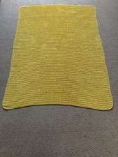 Child’s Cot/pram yellow candlewick bed cover measures 37.5 ins x 52ins