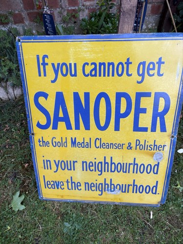 Enamel sign - enamel,