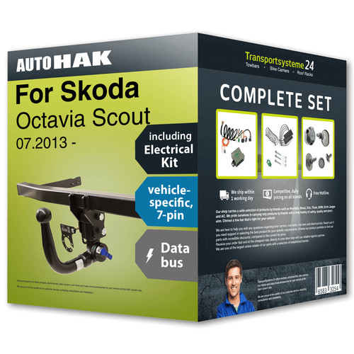 Towbar detachable for skoda - towbar,