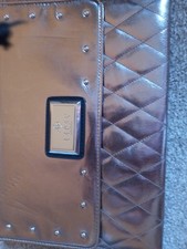 Gold Lipsy Handbag Shoulder Bag With Gold Chain Evening Bag