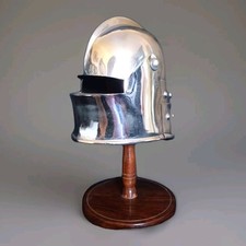 Miniature Medieval Sallet Helmet Armour + Stand Knight in Armour
