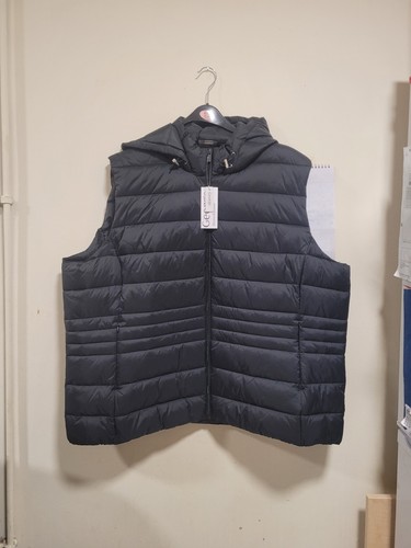 Bnwt black hooded puffer gilet - hooded,