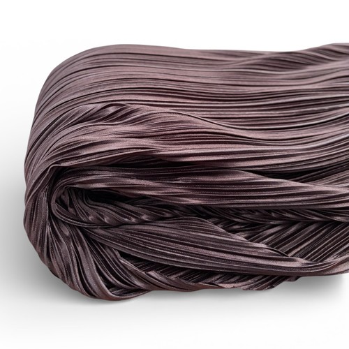 Chocolate brown plisse pleated - brown,