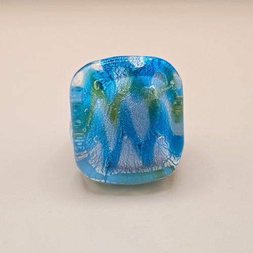 Art glass cocktail ring deep - ring,