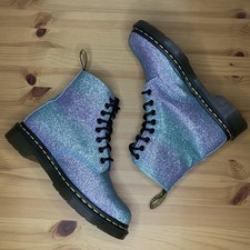 Dr Martens 1460 Pascal Glitter Rainbow Womens Boots Size 5 UK 