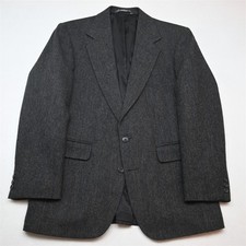 Vtg USA Made 38S Gray Wool