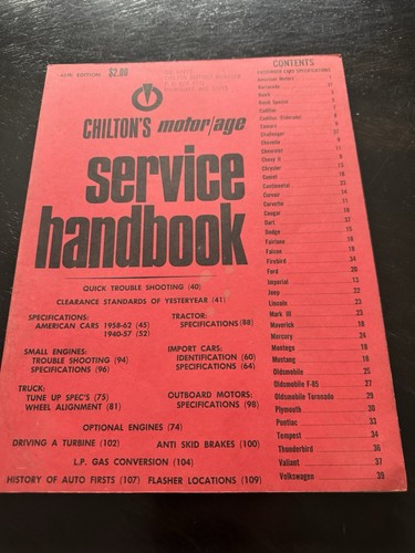 Chilton service handbook - service,