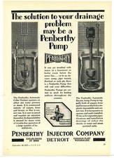1930 Penberthy Injector Company Ad: Penberthy Pumps - Detroit, Michigan