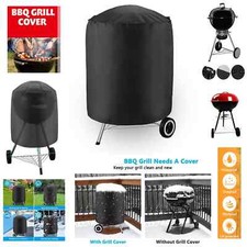 BBQ Cover Waterproof Barbecue Grill Covers Protector Outdoor Large 58x77cm Black
