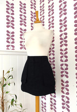 ARKET Black cargo Cotton & Linen short skirt size 38 UK 10