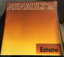 Renault 18 Estate sales catalogue car brochure Ref 29.101.07