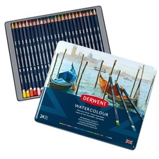 Derwent Watercolour Set of 24 Pencils New Sealed Artists Colouring