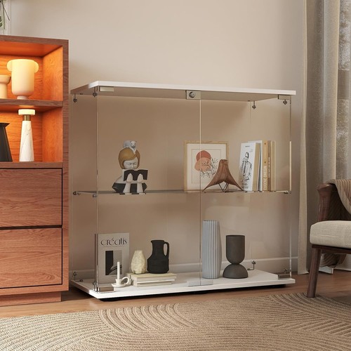 Shelf double door - 2-shelf, glass