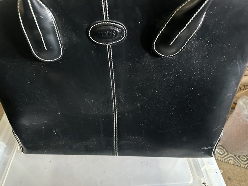 Tod black leather handbag - tod's,