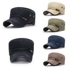 Washed Cotton Military Caps
