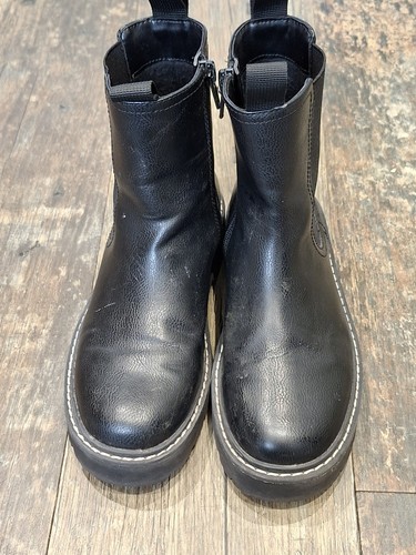 Girls black ankle boots - black,
