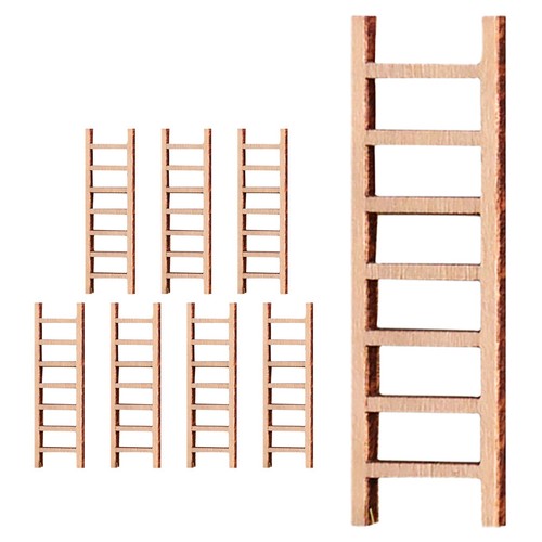 Beige wooden mini ladder set - wooden,