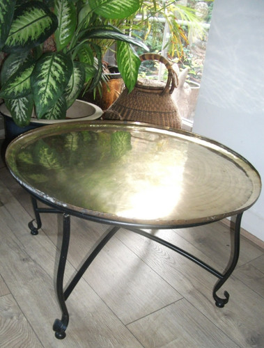 Vintage brass tray top - brass,