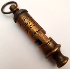 Brass Original Vintage 1920’s Acme Boy Scouts General Service Whistle. scarce