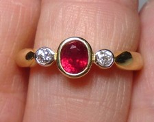 9ct gold Ruby and Diamond ring