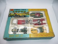 Corgi Gift Set 37 Lotus Racing Set Volkswagen Truck W/Cones & Drivers Boxed