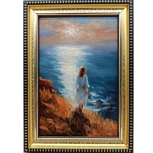 Beach girl original oil - beach,