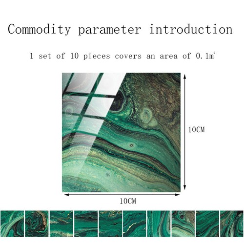 10pcs abstract green marble - 10pcs,