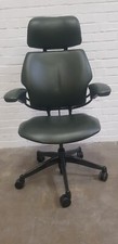 Humanscale Freedom Green Leather Headrest Task Chair Arm Home Office Posture