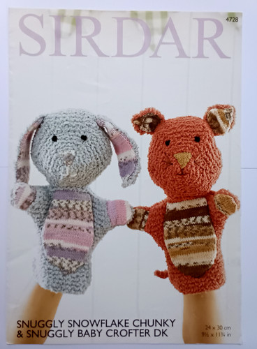 Sirdar knitted hand puppets - -,