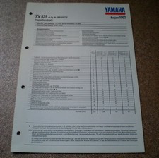 Inspection Sheet Yamaha XV 535