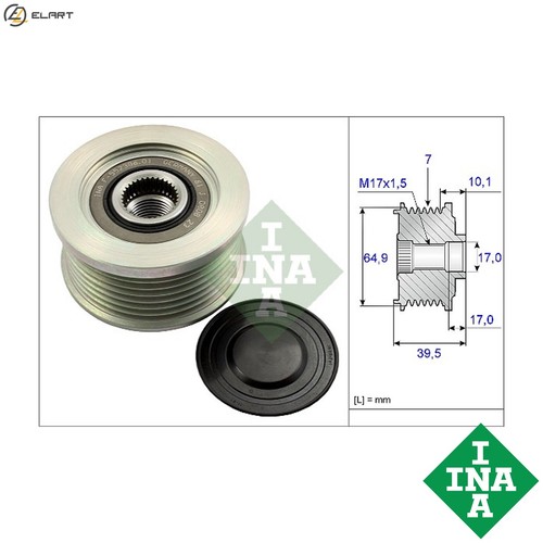 Alternator freewheel clutch - alternator,