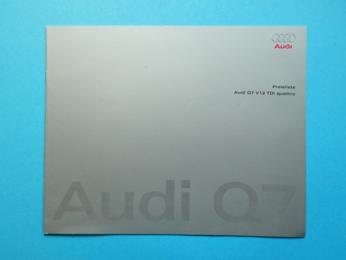 Brochure price list audi - brochure/price, list-audi