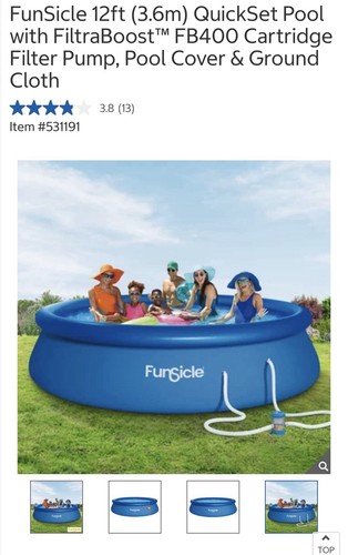 Funsicle 12ft quickset pool - funsicle,