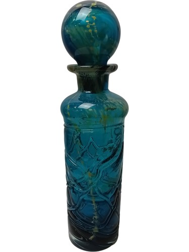 Mdina blue glass decanter - mdina,