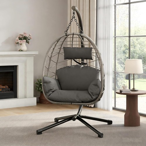 Hanging rattan chair - chair, foldable