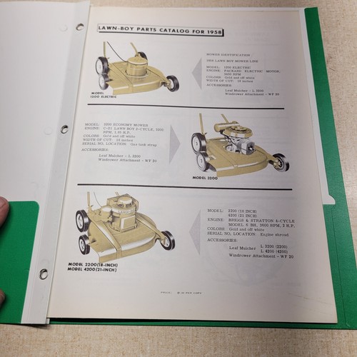 1958 lawn boy - 1958, parts