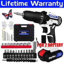 Electric Cordless Drills 21V Drill Driver Set With Charger + 1-2 Battery + Case