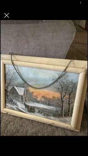 Antique folding picture - antique,