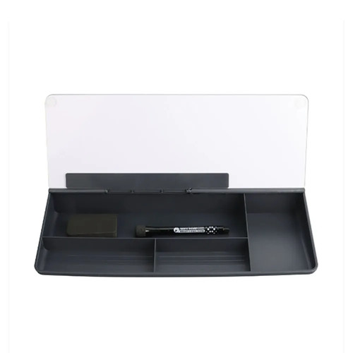 White tempered glass desk - glass,