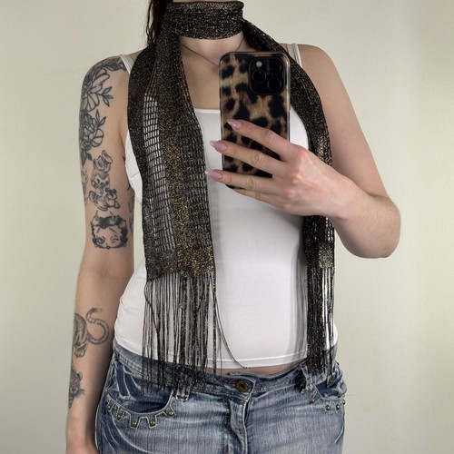 Y2k vintage mesh glitter - glitter, scarf