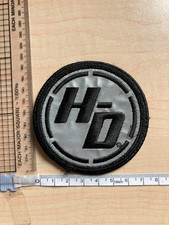 Harley Davidson HD Reflective Black Grey Silver Patch Motorcycle Biker Motorbike
