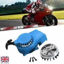 2 STROKE ALLOY PULL START STARTER + Flywheel For MINI MOTO DIRT ATV QUAD 47/49CC