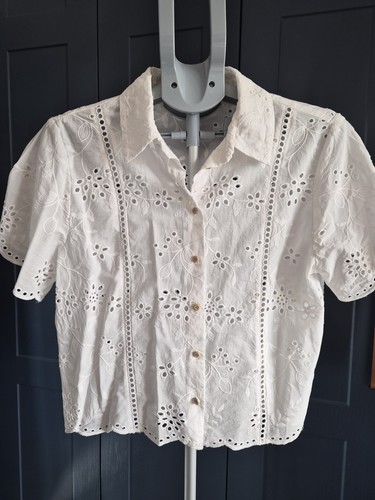 Zara white cutout embroidered - zara,