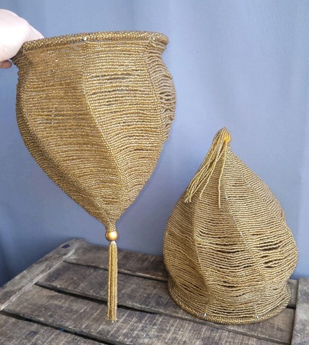 Pair vintage cone shaped - pair,
