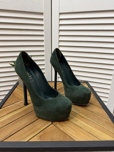 Saint laurent ysl green suede - saint,