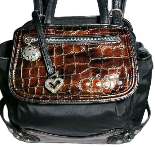 Brighton leeza blk nylon brwn - blk,