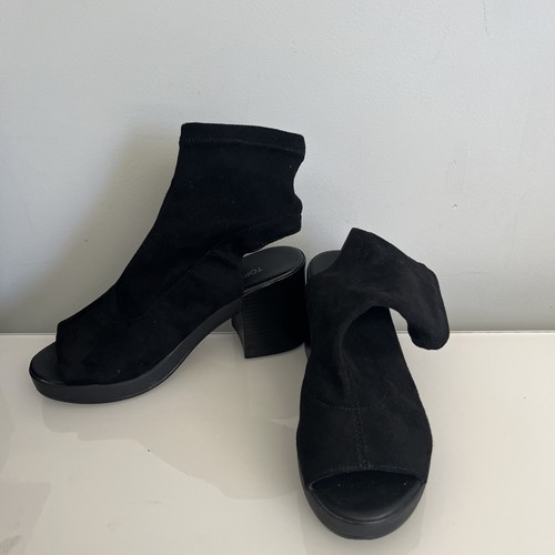 Ladies topshop black suede - ladies,